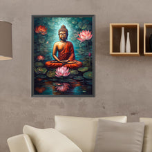 Load image into Gallery viewer, Diamond Painting - Full Round - watercolor buddha statue (30*40CM)
