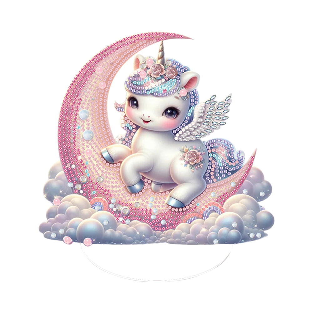 Special Shape Unicorn Desktop Diamond Art Kits Handmade Bedroom Table Decoration