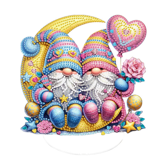 Single-Side Handmade Special Shape Gnome Desktop Diamond Art Kits for Home Decor