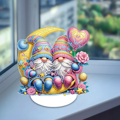 Single-Side Handmade Special Shape Gnome Desktop Diamond Art Kits for Home Decor