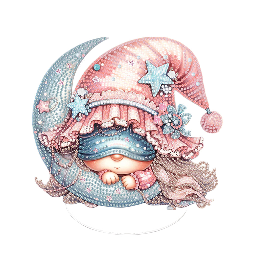 Single-Side Handmade Special Shape Gnome Desktop Diamond Art Kits for Home Decor