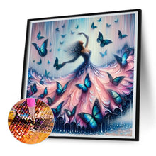 Load image into Gallery viewer, Diamond Painting - Full Round - butterfly skirt girl (30*30CM)
