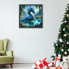 Load image into Gallery viewer, Diamond Painting - Full Round - dragon in water (40*40CM)
