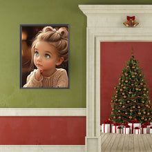 Load image into Gallery viewer, Diamond Painting - Full Round - Pensive little blond girl (40*50CM)
