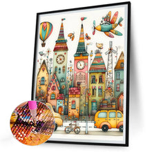 Load image into Gallery viewer, Diamond Painting - Full Round - Fantasy abstract colorful building (30*40CM)
