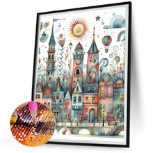 Load image into Gallery viewer, Diamond Painting - Full Round - Fantasy abstract colorful building (30*40CM)
