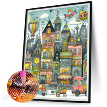 Load image into Gallery viewer, Diamond Painting - Full Round - Fantasy abstract colorful building (30*40CM)
