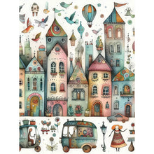 Load image into Gallery viewer, Diamond Painting - Full Round - Fantasy abstract colorful building (30*40CM)
