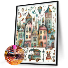 Load image into Gallery viewer, Diamond Painting - Full Round - Fantasy abstract colorful building (30*40CM)
