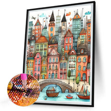 Load image into Gallery viewer, Diamond Painting - Full Round - Fantasy abstract colorful building (30*40CM)
