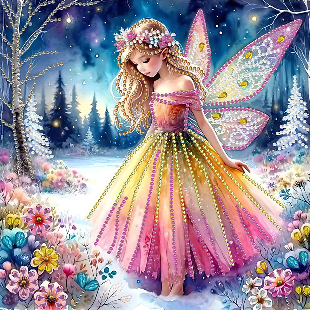 Diamond Painting - Partial Special Shaped - elf girl (30*30CM)