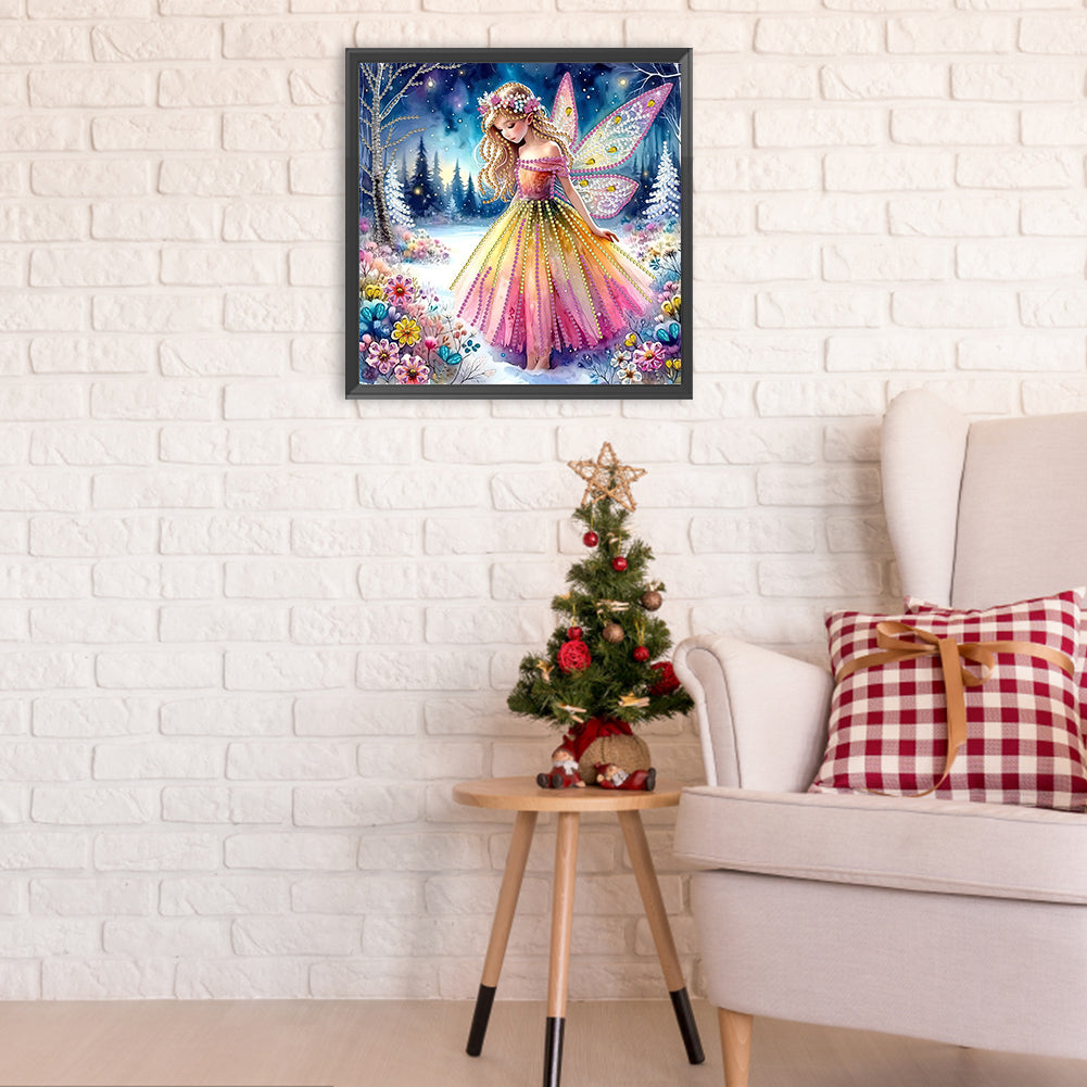 Diamond Painting - Partial Special Shaped - elf girl (30*30CM)