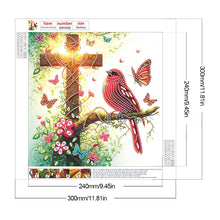 Load image into Gallery viewer, Diamond Painting - Partial Special Shaped - cardinal cross (30*30CM)
