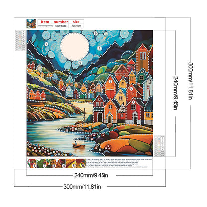 Diamond Painting - Partial Special Shaped - color house (30*30CM)
