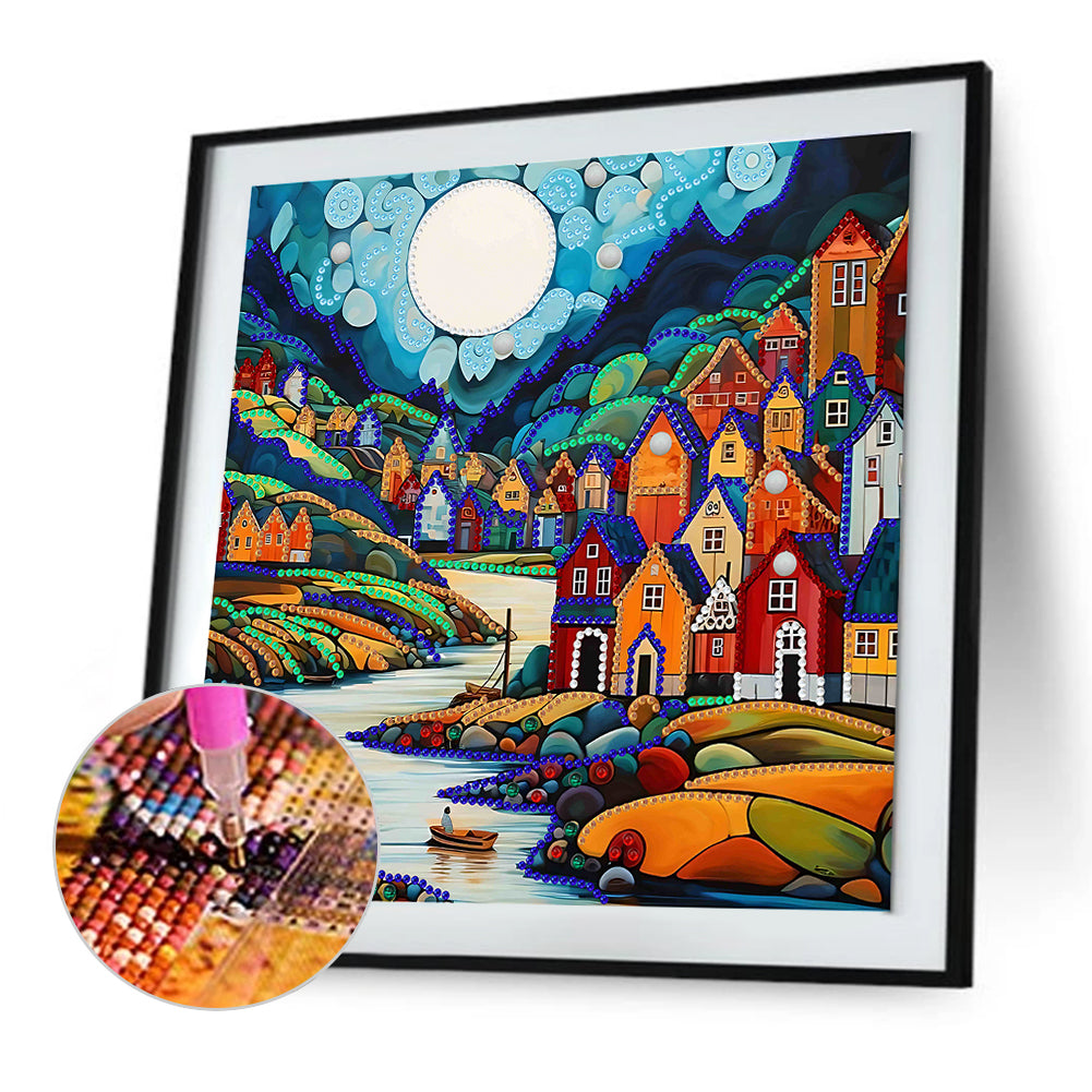 Diamond Painting - Partial Special Shaped - color house (30*30CM)