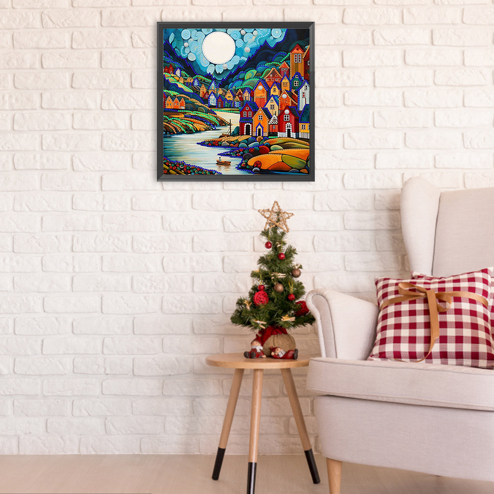 Diamond Painting - Partial Special Shaped - color house (30*30CM)