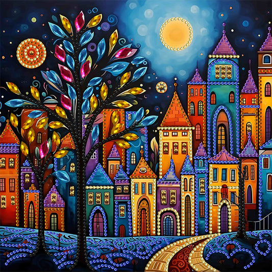 Diamond Painting - Partial Special Shaped - color house (30*30CM)