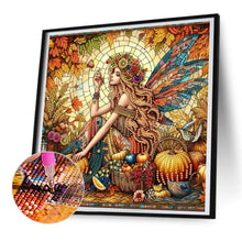Load image into Gallery viewer, Diamond Painting - Partial Special Shaped - Harvest Elf Girl Glass Art (30*30CM)
