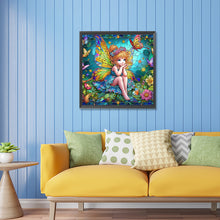Load image into Gallery viewer, Diamond Painting - Partial Special Shaped - Cute elf girl glass art (30*30CM)
