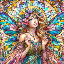 Load image into Gallery viewer, Diamond Painting - Partial Special Shaped - Elegant Elf Girl Glass Art (30*30CM)
