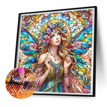 Load image into Gallery viewer, Diamond Painting - Partial Special Shaped - Elegant Elf Girl Glass Art (30*30CM)
