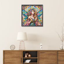 Load image into Gallery viewer, Diamond Painting - Partial Special Shaped - Elegant Elf Girl Glass Art (30*30CM)
