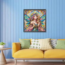 Load image into Gallery viewer, Diamond Painting - Partial Special Shaped - Elegant Elf Girl Glass Art (30*30CM)
