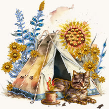 Load image into Gallery viewer, Diamond Painting - Partial Special Shaped - outdoor camping (30*30CM)
