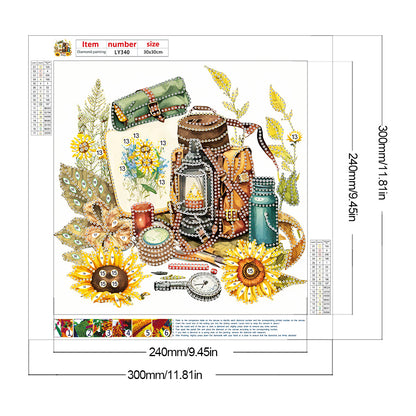 Diamond Painting - Partial Special Shaped - outdoor camping (30*30CM)