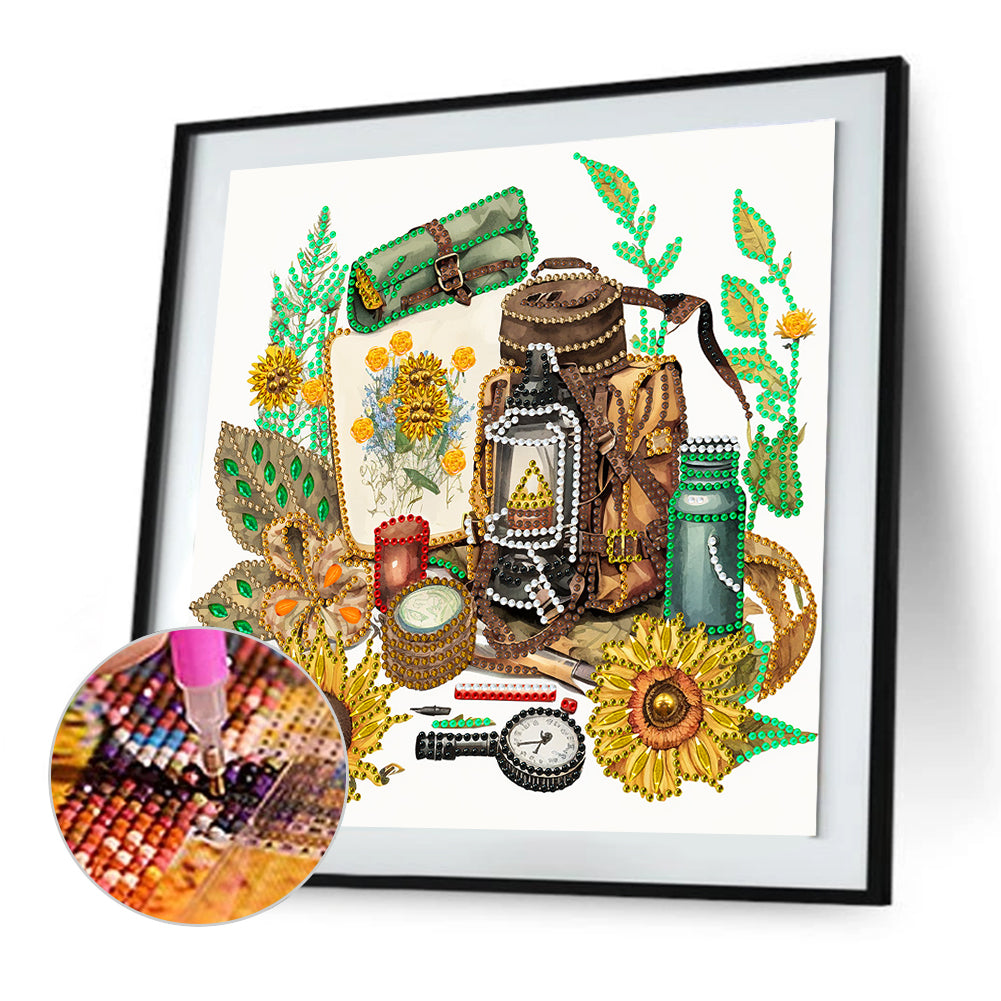 Diamond Painting - Partial Special Shaped - outdoor camping (30*30CM)