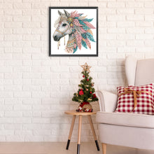Load image into Gallery viewer, Diamond Painting - Partial Special Shaped - unicorn (30*30CM)
