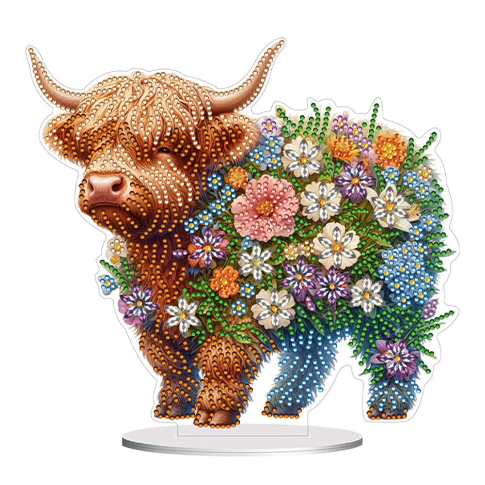 Single-Side Special Shape Flower Cute Animal Desktop Diamond Art for Home Decor