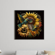 Load image into Gallery viewer, Diamond Painting - Full Round - flower hummingbird (30*30CM)
