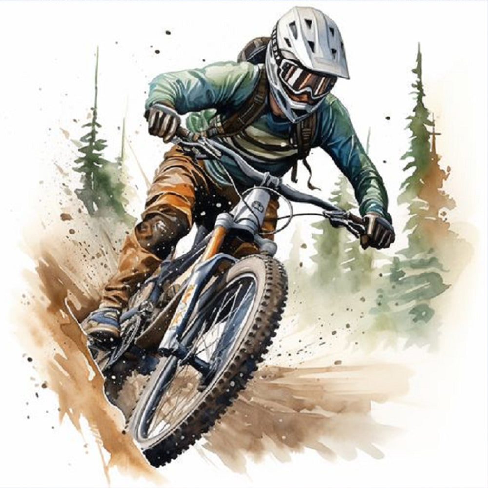 Diamond Painting - Full Round - motorcycle boy (30*30CM)
