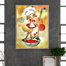 Load image into Gallery viewer, Diamond Painting - Full Round - cooking girl (30*40CM)

