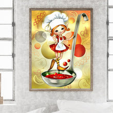 Load image into Gallery viewer, Diamond Painting - Full Round - cooking girl (30*40CM)
