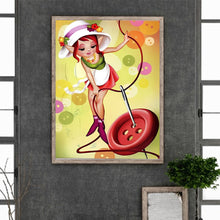 Load image into Gallery viewer, Diamond Painting - Full Round - cooking girl (30*40CM)
