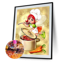 Load image into Gallery viewer, Diamond Painting - Full Round - cooking girl (30*40CM)
