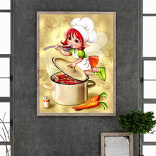 Load image into Gallery viewer, Diamond Painting - Full Round - cooking girl (30*40CM)
