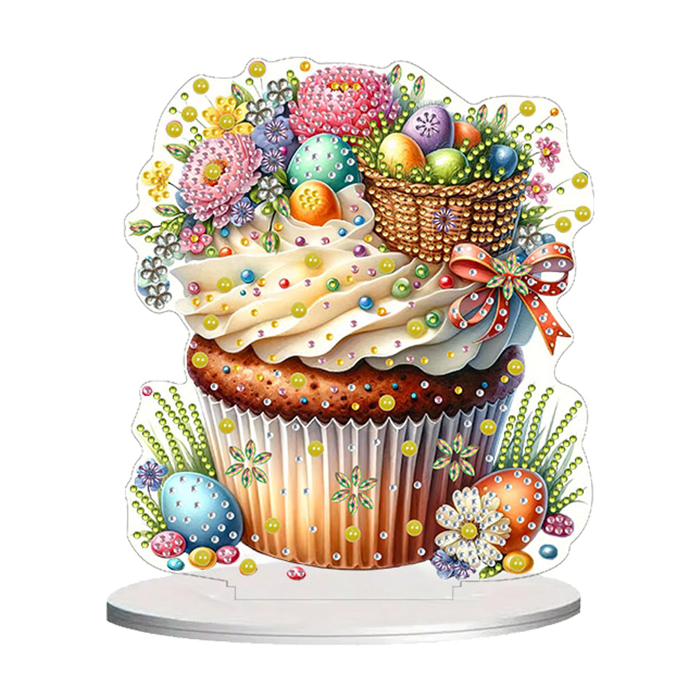 Easter Cake 5D DIY Handmade Cute Diamond Art Tabletop Decorations for Home Decor