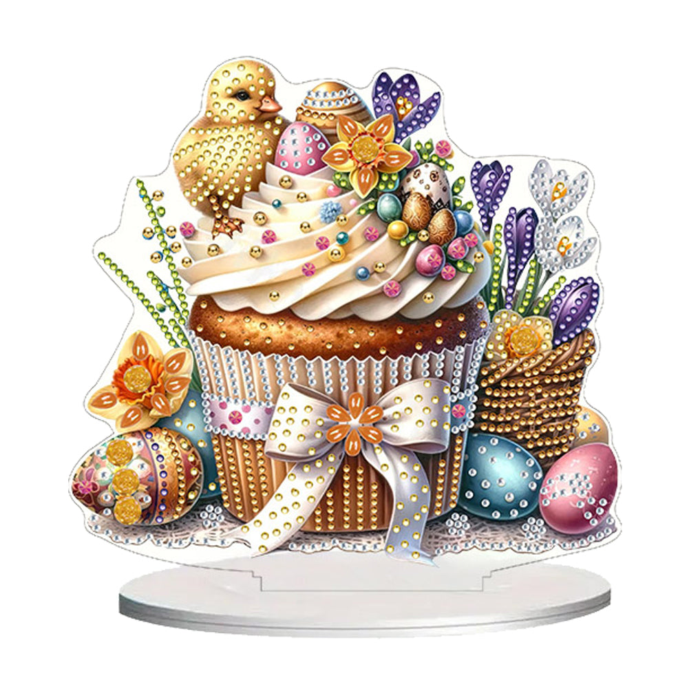 Easter Cake 5D DIY Handmade Cute Diamond Art Tabletop Decorations for Home Decor