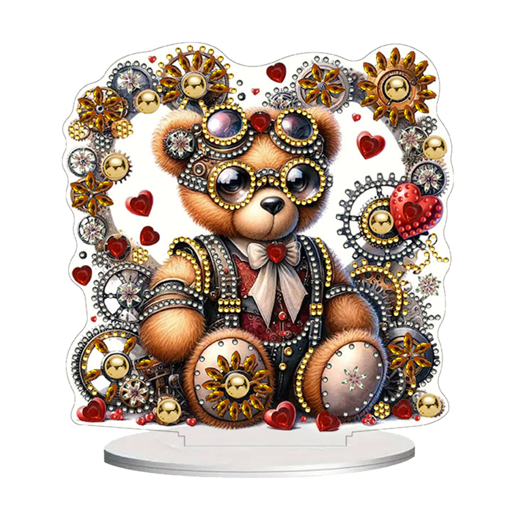 Single-Side Handmade Mechanical Rose Desktop Diamond Art Kits for Office Decor