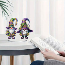 Load image into Gallery viewer, Handmade Cute Party Gnome Desktop Diamond Art Kits for Home Office Room Decor

