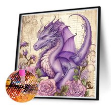Load image into Gallery viewer, Diamond Painting - Full Round - purple dragon (40*40CM)
