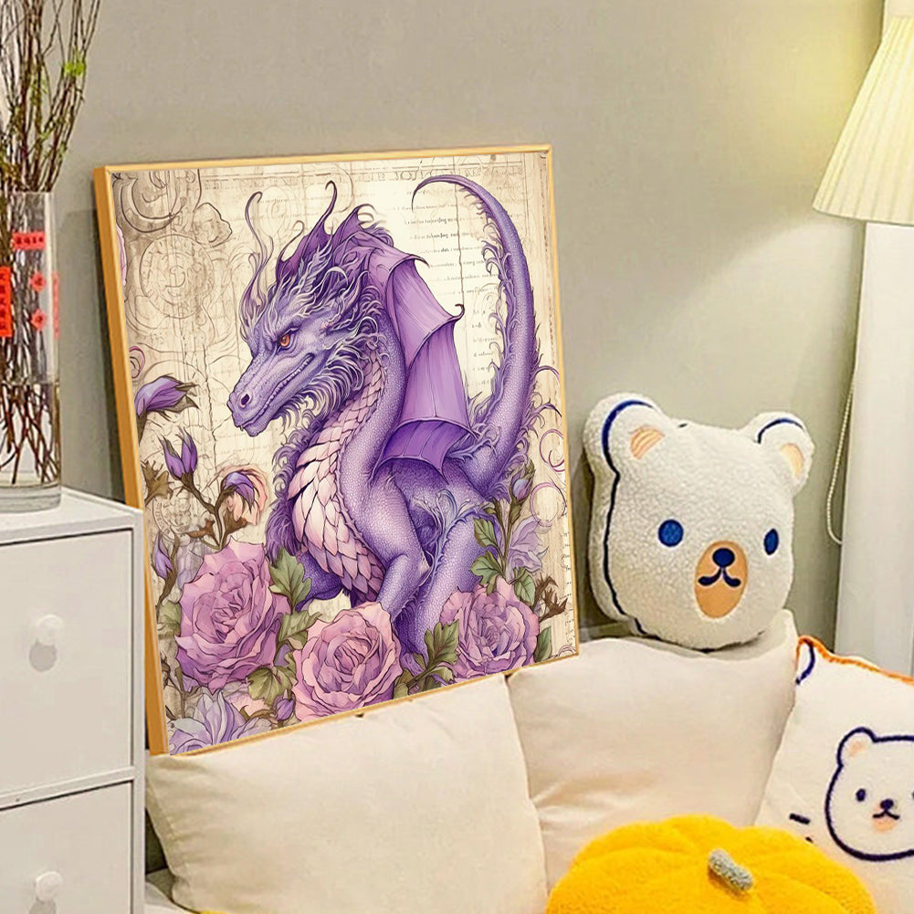 Diamond Painting - Full Round - purple dragon (40*40CM)