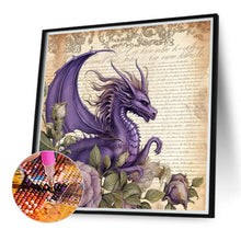 Load image into Gallery viewer, Diamond Painting - Full Round - deep purple dragon (40*40CM)
