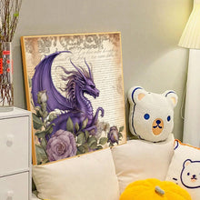 Load image into Gallery viewer, Diamond Painting - Full Round - deep purple dragon (40*40CM)
