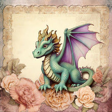 Load image into Gallery viewer, Diamond Painting - Full Round - Green Dragon (40*40CM)
