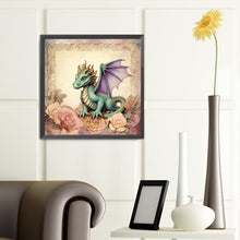 Load image into Gallery viewer, Diamond Painting - Full Round - Green Dragon (40*40CM)
