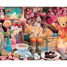 Load image into Gallery viewer, Diamond Painting - Full Round - sweet kitten (50*40CM)

